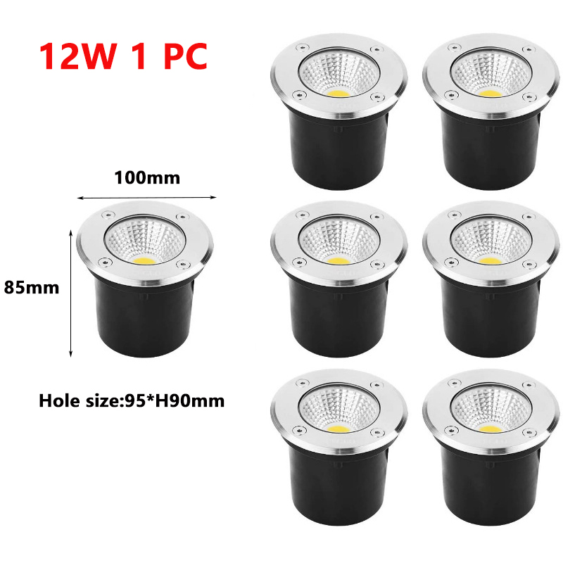 5W 10W 12W enterrado camino de jardín punto luz subterránea empotrada AC220V110V12V24V IP67 impermeable Led lámparas subterráneas de jardín
