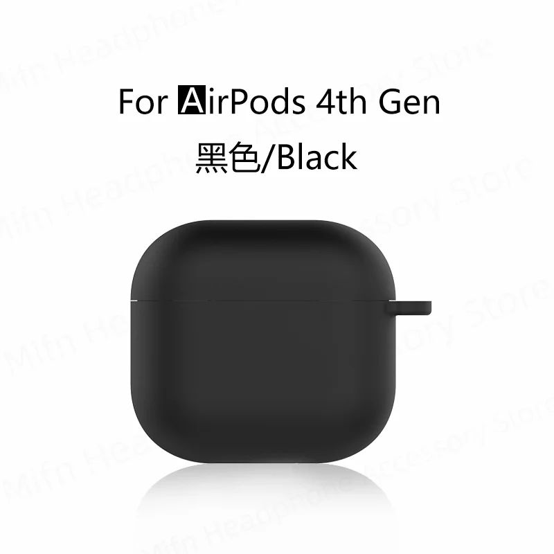 새로운 airpods 4 케이스 apple 이어폰 케이스 airpods 4 무선 블루투스 이어폰 케이스 커버 용 액체 실리콘 보호 케이스