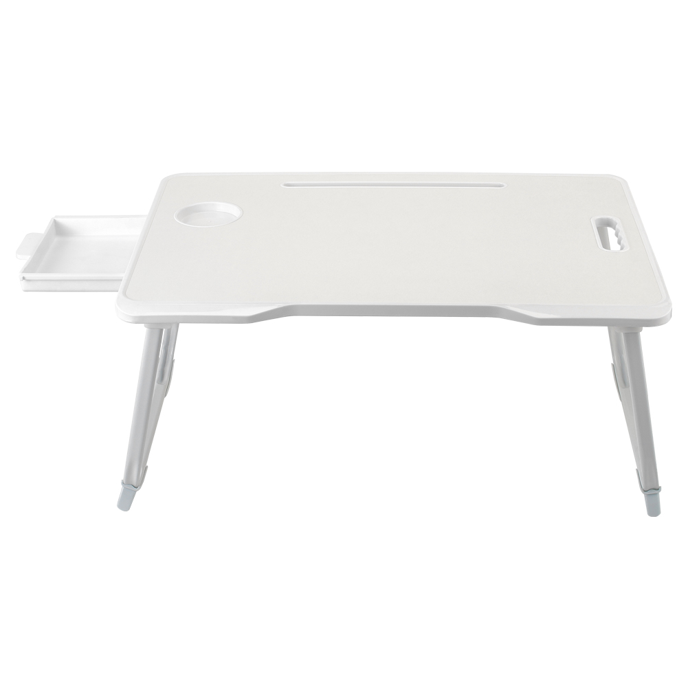 Foldable portable laptop bed desk with drawer for laptop, 60cmW x 42cmD x 28cmH