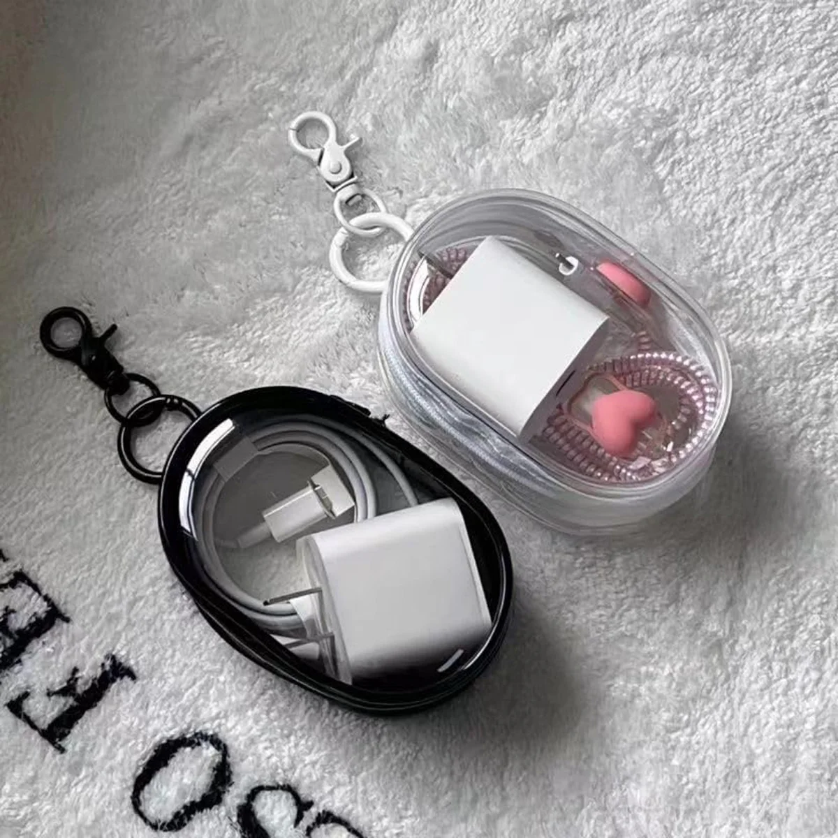 Bolsa de almacenamiento para cargador de teléfono móvil, caja de almacenamiento para artículos pequeños, almacenamiento a prueba de polvo para muñecas y muñecas, 1 Uds.