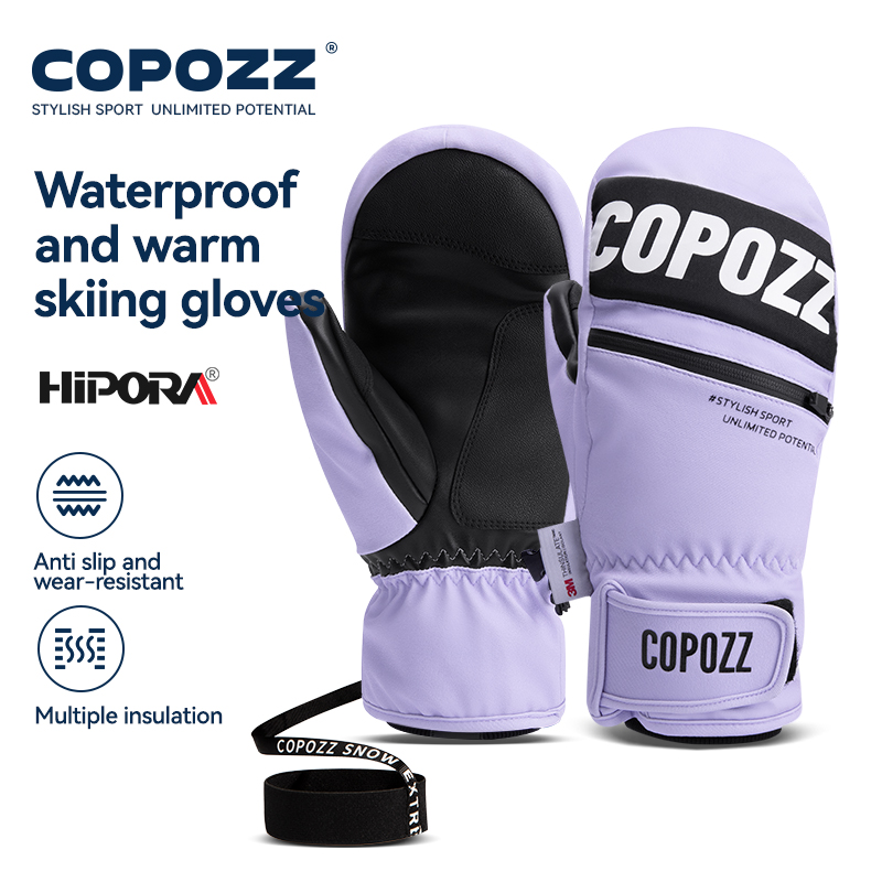 COPOZZ Upgrade verdickte Skihandschuhe Winter Männer Frauen 3M Thinsulate Thermo-Snowboard-Handschuhe wasserdichte warme Fäustlinge Skihandschuhe