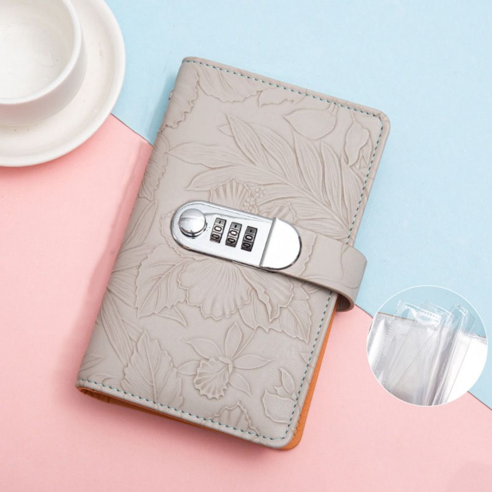 50 Blatt Geld sparen Binder PU Leder Sparhandbuch Budget Binder mit Schloss Prägung Blume Bargeld Umschläge Planer Organizer