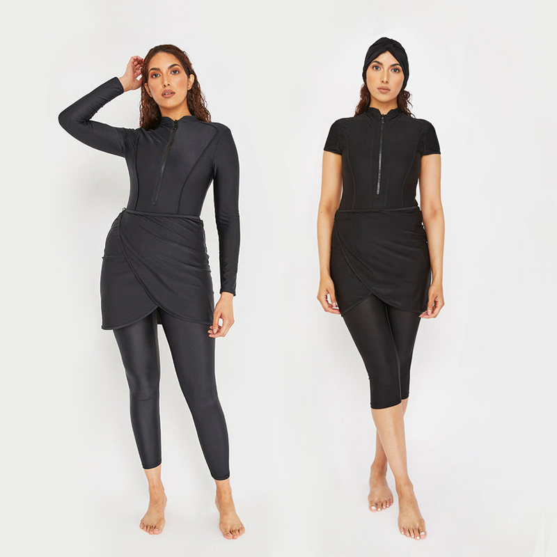 3 uds nuevo diseño modesto Burkini mujeres musulmán traje de baño islámico traje de baño mujeres traje de baño