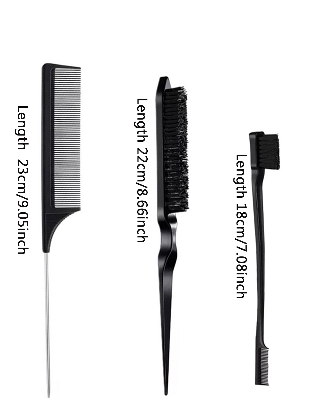 DeeJey ヘアワックススティック、ヘアコーム、毛ブラシ、ウィッグエッジコントロール用エッジブラシ付き