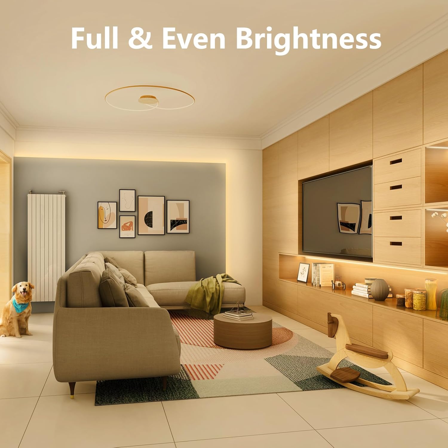 COB LED 스트립 램프 5V 5M 고밀도 유연한 LED 테이프, 터치 디밍, 캐비닛 주방 장식.