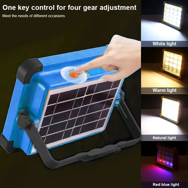 20000LM USB ชาร์จไฟ LED พลังงานแสงอาทิตย์น้ําท่วม 10000 mAH พร้อมแม่เหล็ก Strong Light แบบพกพา Camping เต็นท์โคมไฟทํางานซ่อมแสง