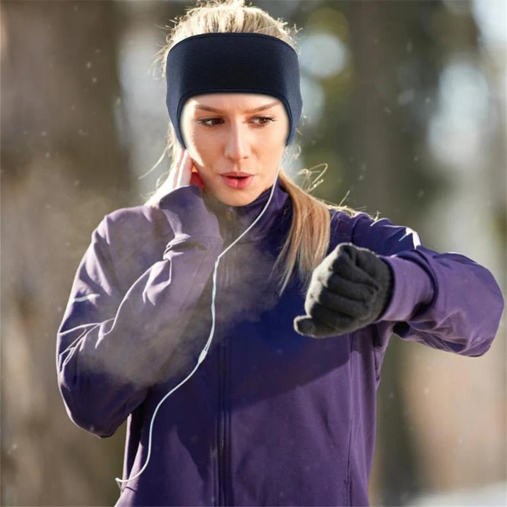 1 unidad de orejeras deportivas cálidas para la cabeza para mujer, diademas de cola de caballo para deportes al aire libre, calentador de orejas a prueba de viento para invierno, diademas para correr