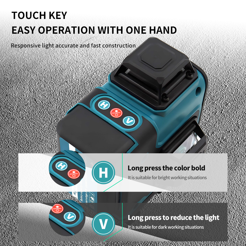 Makita 16 เส้นเลเซอร์ระดับมืออาชีพแนวนอนแนวตั้งเลเซอร์สีเขียวอัตโนมัติ 360 ° เครื่องมือสร้างเลเซอร์ Nivel ปรับระดับตัวเอง