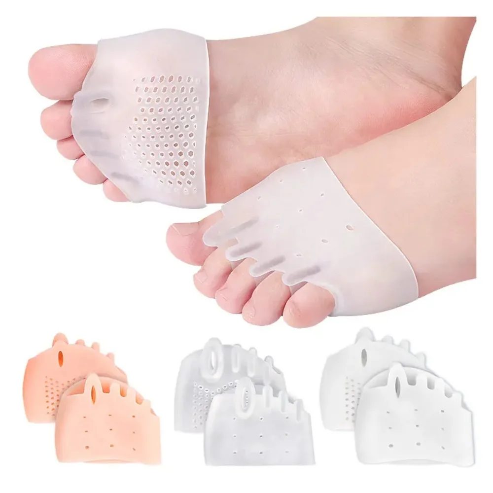 Separador de dedos de silicona, Corrector de Hallux Valgus, Protector ortopédico de juanete, alivio del dolor, almohadilla para el antepié, calcetines, cuidado de los pies, pedicura, 2 uds.