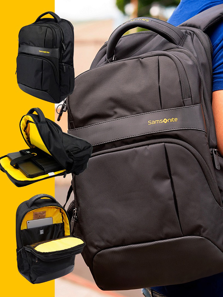 Samsonite Ladies Business Travel Backpack Large Capaci 5.6 Inch Laptop Bag for Outings And Trips Dual-Shoulder Computer Bag