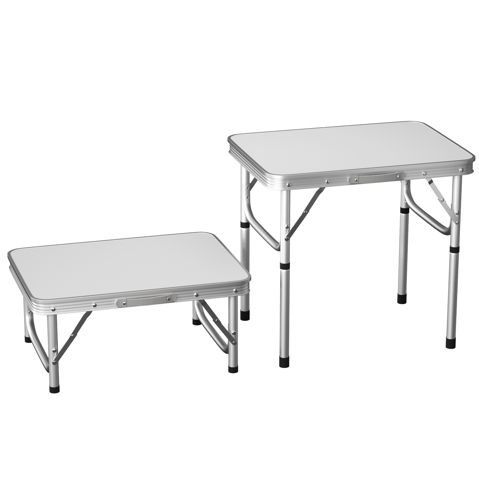 Klappbarer Camping Table Outdoor Indoor Garten Balkon Markt Küche Arbeitstisch Adjustable White Portable Picnic Table 60x45 cm