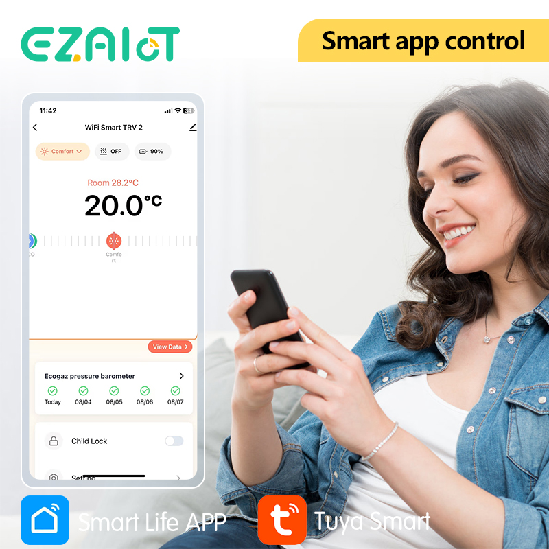 Умный термостат TRV, радиаторный клапан, Zigbee/WiFi, приводная головка Tuya, пульт дистанционного управления температурой, голосовое управление, Alexa Google Home