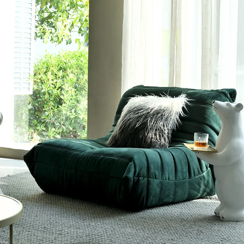 Luxury living room sofa soft suede oversized chair lazy sofa modern living room net red caterpillar technology cloth sofa