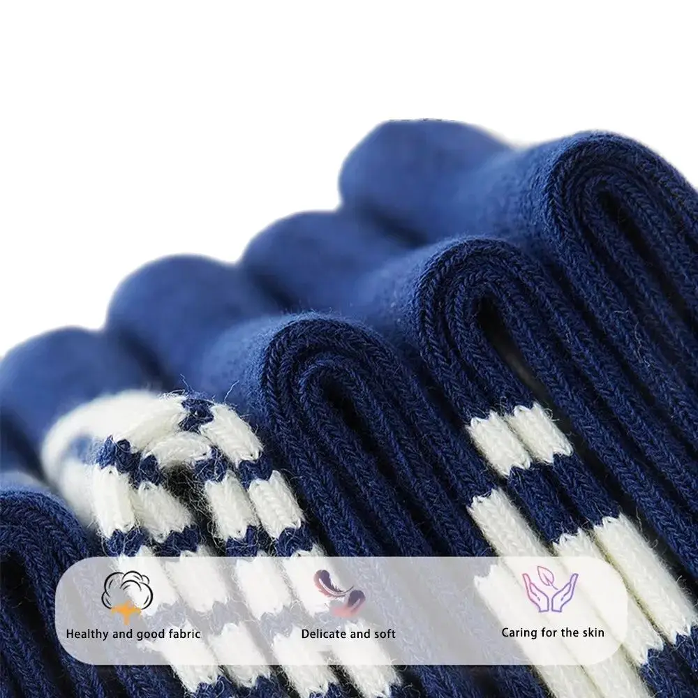 Calcetines para niños 1-14T, calcetines de algodón para primavera y otoño, 5 par/lote, calcetines de algodón suave, calcetines hasta la pantorrilla, calcetines grandes para niños pequeños