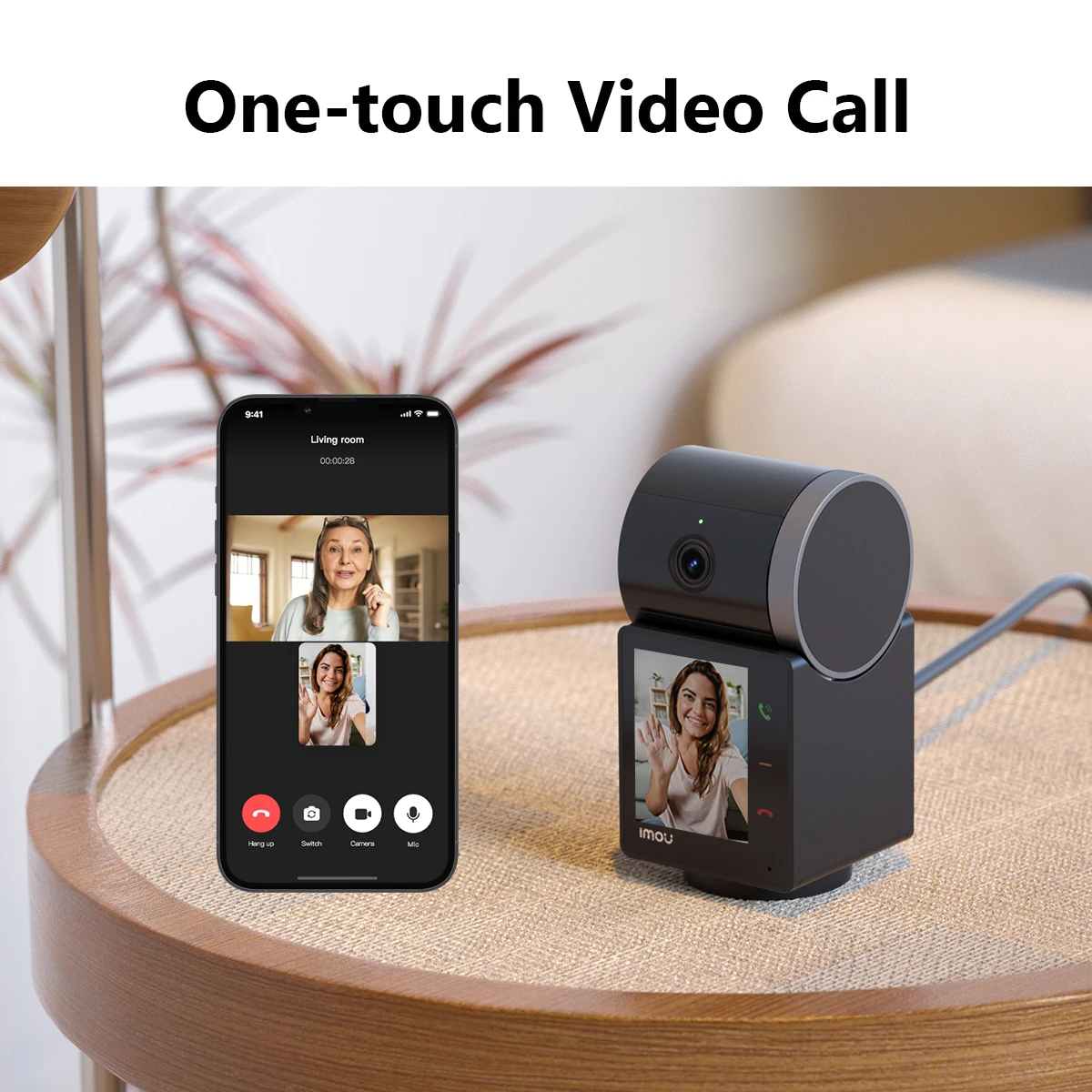 Imou rex vt 5mp 3k Innen bildschirm Videokamera Erkennung von menschlichen Haustieren 2,4-Zoll-Display pt 2,4 Zwei-Wege-Talk One-Touch-Anruf WLAN-Kamera