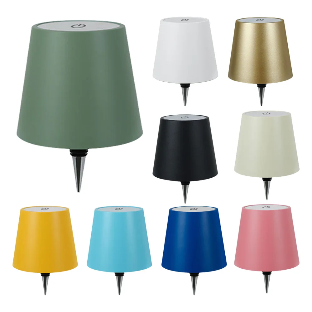 Lámpara de botella de vino, lámpara de mesa LED, luz nocturna de ambiente, 3 colores, atenuación continua, recargable, Control táctil, lámpara de botella de vino