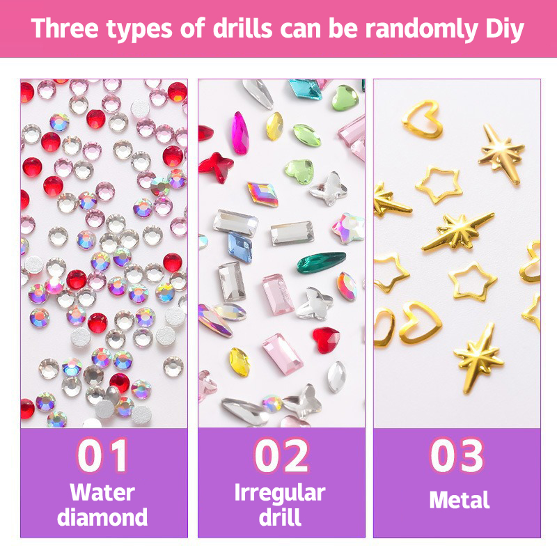 Juego de gemas de dientes profesionales para principiantes, Kit de joyería de cristales de ojo de caballo de amor Diy, gemas de dientes, 1 Juego