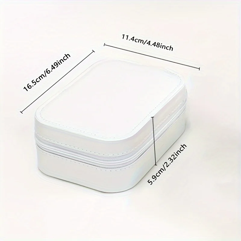 1PC Adjustable separated cosmetic case with built-in mirror, portable cosmetic storage bag and beauty tool accessory box.