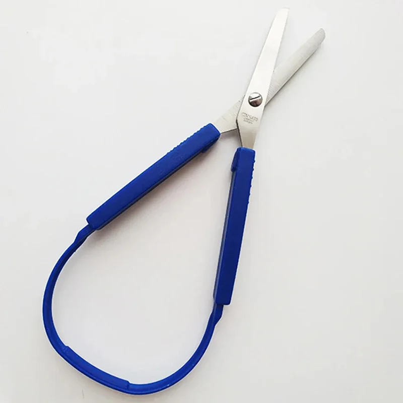 Loop Scissors for Teens Adults Colorful Looped, Mini Easy Grip Scissor Adaptive Design Cutting for Small Hands,8 Inches