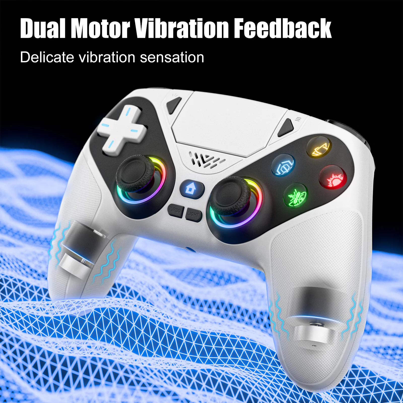 Para Playstation 5 controlador inalámbrico para Ps5 controlador de consola de Pc con Turbo Dual Sense programación de vibración Bluetooth Gamepad