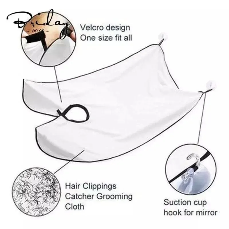 Delantal de afeitado para hombre, accesorio para el cuidado de la barba, babero para el cuidado de la cara, Baberos para adultos, afeitadora, limpieza, peluquería, delantal limpio, regalo