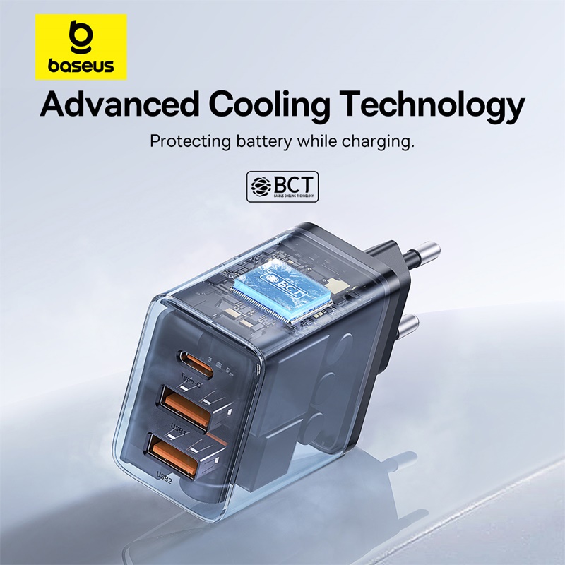 Baseus 30 W USB-Ladegerät QC3.0 PD3.0 Typ C PD Schnellladung 3 Ports Schnellladegerät für iPhone 15 14 13Pro Max Xiaomi Samsung