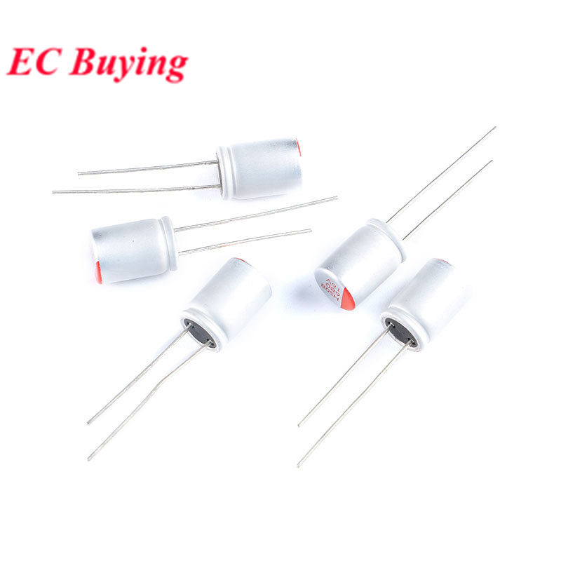5-20 piezas condensador electrolítico sólido DIP súper bajo ESR 6,3 V 16V 25V 35V 50V 100UF 270UF 470UF 220 330 560 680 UF 820UF 1000UF