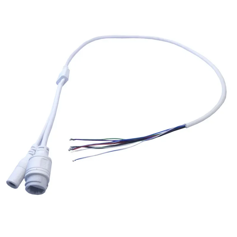 กล้องวงจรปิด POE กล้องเครือข่าย IP PCB โมดูลสายไฟวิดีโอ 60 ซม. ขั้วต่อ RJ45 หญิงพร้อม Terminlas