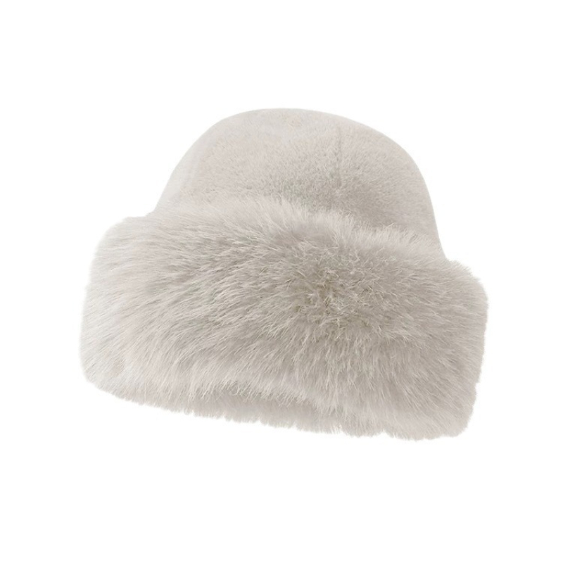 New Plush Mongolian Hat Imitating Mink Fur, Thickened and Warm Basin Hat, Windproof and Cold Proof in Autumn and Winter