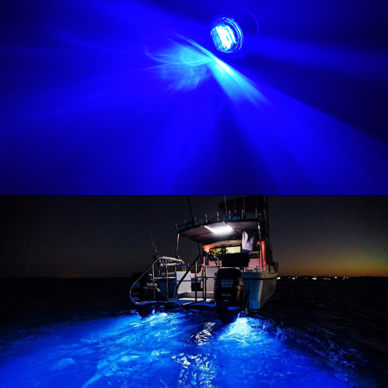 10 Uds DC 12V 24V barco marino popa LED luz de popa blanco frío LED lámpara trasera accesorio de yate azul blanco rojo verde