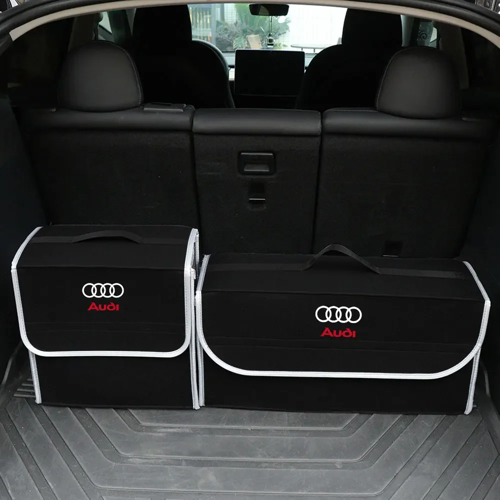 Bolsa de almacenamiento para maletero de coche, organizador de artículos diversos, caja de almacenamiento para Audi A7 A8 A3 A4 A5 A6 TT Q3 Q5 Q7 A1 B5 B6 B7 B8 B9 8P C6 C5