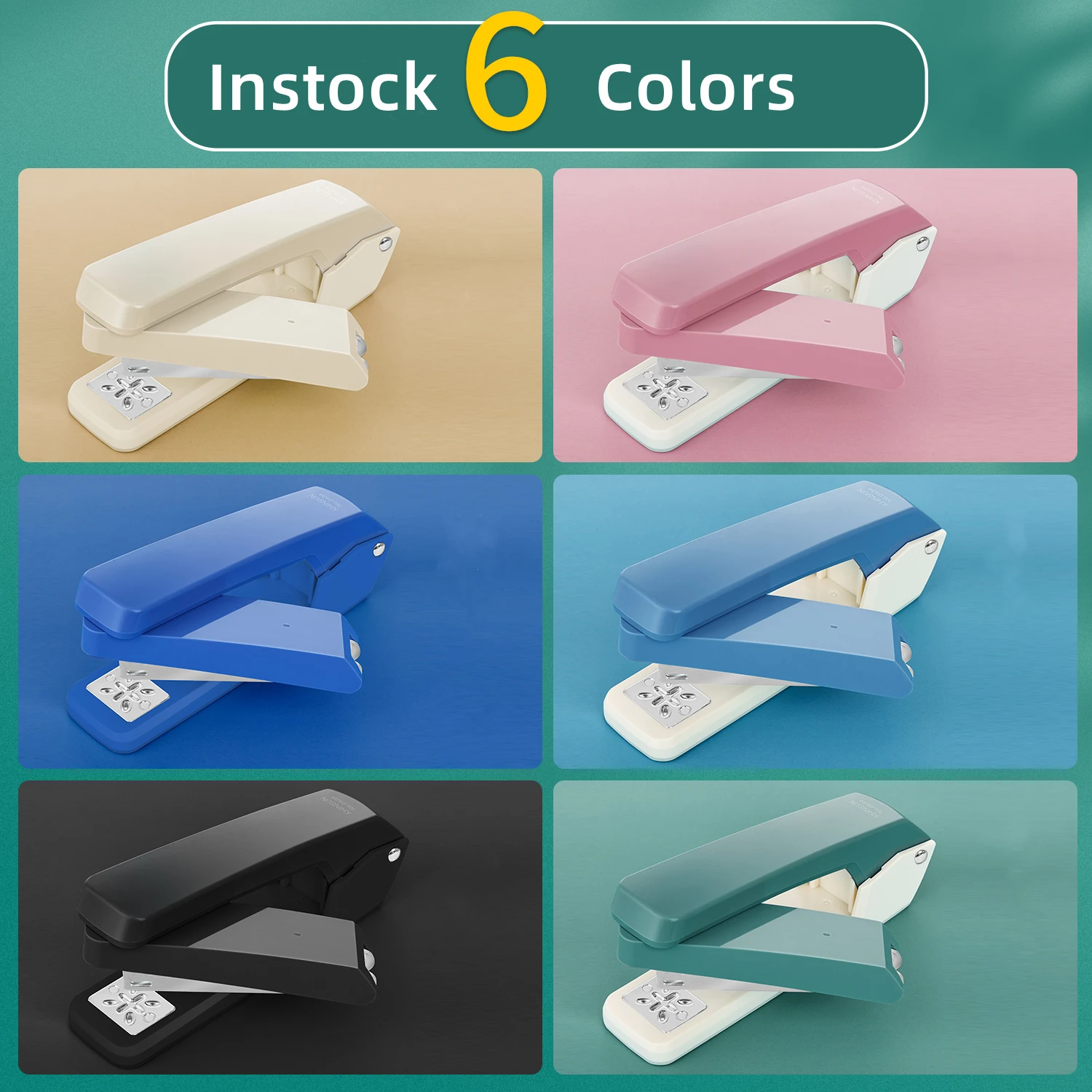24/6 Staples Durable Stapler Swivel Stapler Manual Office Paper Binding Tool Stapling Machine