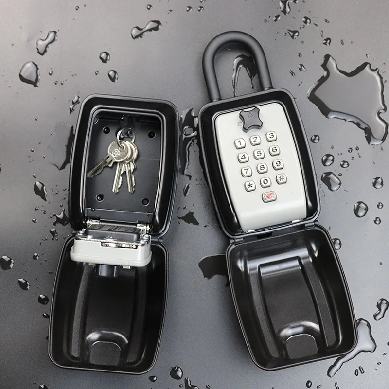 Caixa de combinação chave de parede do carro portátil, impermeável, metal anti-roubo, armazenamento para garagem e escritório, código de 12 dígitos