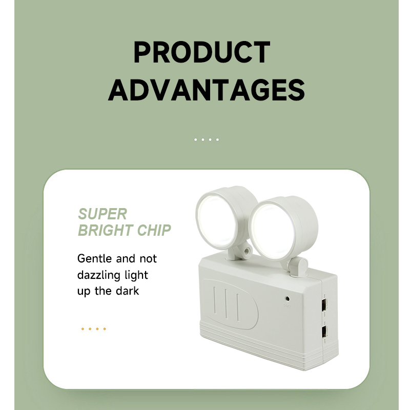 LED ダブルヘッド火災非常灯調節可能な壁掛け非常灯高輝度充電式屋外キャンプランタン