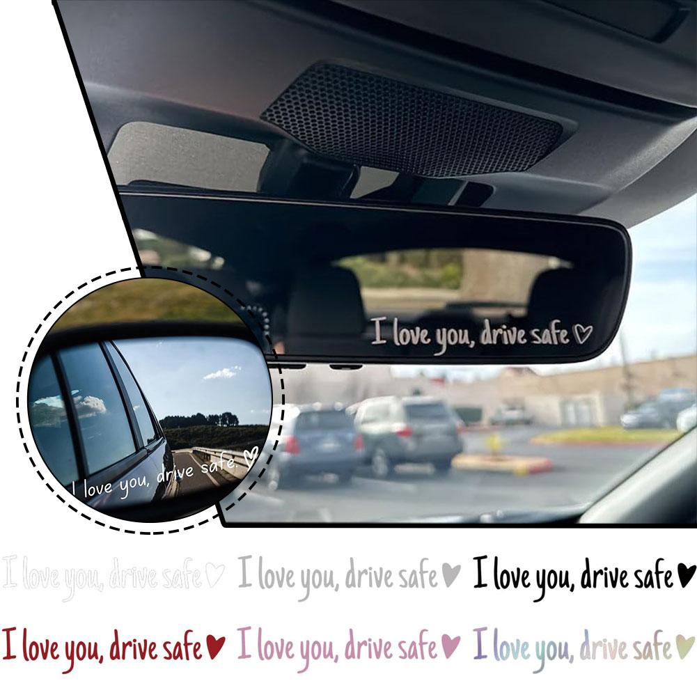 Ich liebe dich fahren sicheren Spiegel Vinyl Aufkleber Auto Fahrzeug Rückspiegel Styling dekorative Abziehbilder Auto Interieur Zubehör