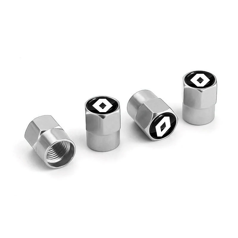 ใหม่ 4 ชิ้นรถล้อยางวาล์ว Caps Air Stem ครอบคลุมอุปกรณ์เสริมสําหรับ Renault Koleos Clio Laguna 2 Megane 2 3 Duster Logan Captur