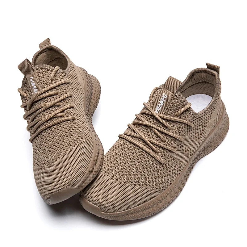 Fujieak chaussures de course ultralégères pour hommes décontracté respirant maille baskets anti-dérapant mode couleur unie chaussures pour hommes grande taille 46