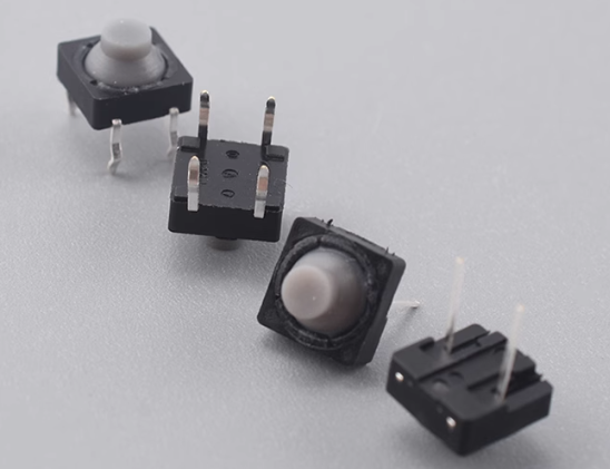 10PCS Touch switch 8*8*5 Pin 5H Silica Gel Silent Button 8*8*5MM Two Feet FeetPin Conductive Silicone Button switch 4pin 8x8x5 m