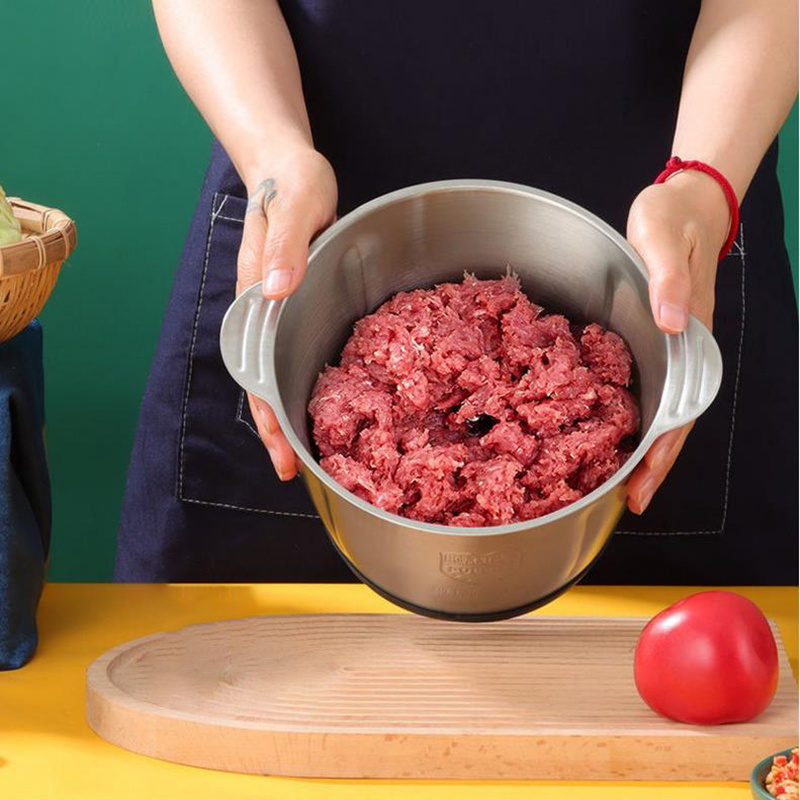 2l Vleesmolen Thuis Roken Machine Multi-Functionele Roestvrij Staal Elektrisch Vlees Dun Vlees Vlees Klein Slank