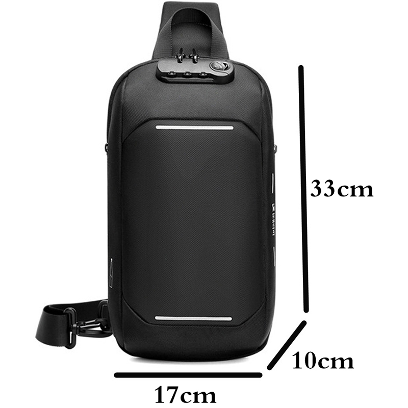 男性用多機能ショルダーバッグ,USBクロスオーバーバッグ,トラベルバッグ,男性用チェストバッグ,仕事用ファッション