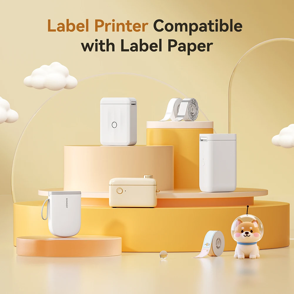 Etiquetas de impresora térmica Niimbot, 1 rollo de papel de etiquetas autoadhesivo para fabricante de etiquetas Bluetooth D110 D11 D101 H1 H1S