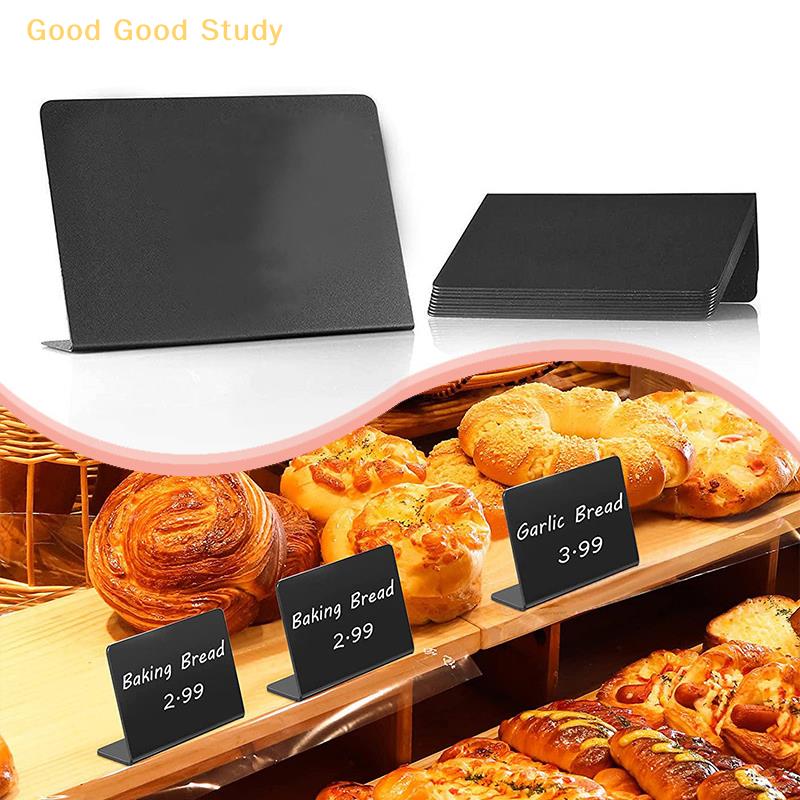 Mini pizarra con Base para tarjetas de lugar, etiquetas de nombres, menú de mano, pizarra para etiquetar cafetería, panadería, mesa, 5 uds.