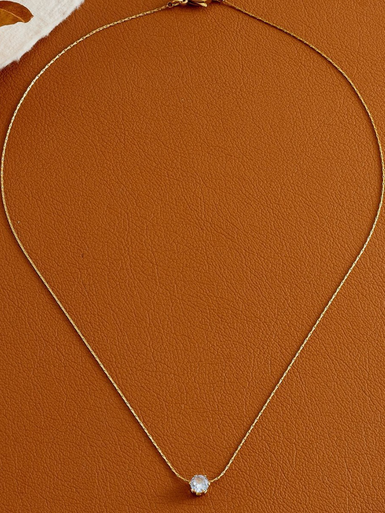 Collier pendentif diamant en or plaqué acier inoxydable, bijoux en Zircon pour femmes