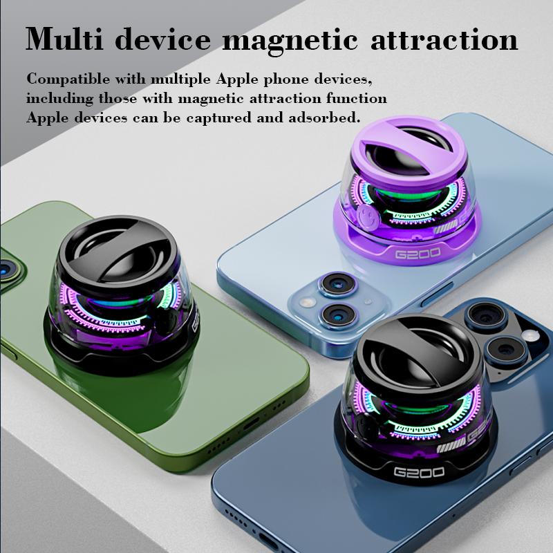 Magnetic Mini Smart light Audio Bluetooth Speaker, G200 5W  Speakers Wireless with Bluetooth 5.3, RGB Light, Game Mode, 7H Playt