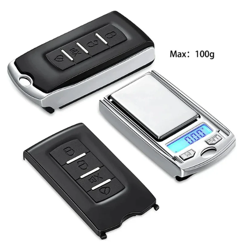 1PCS 200g/100g 0.01g Precision แบบพกพารถรูปร่าง Mini Digital Pocket Electronic Gram Scale พร้อมจอแสดงผล LCD