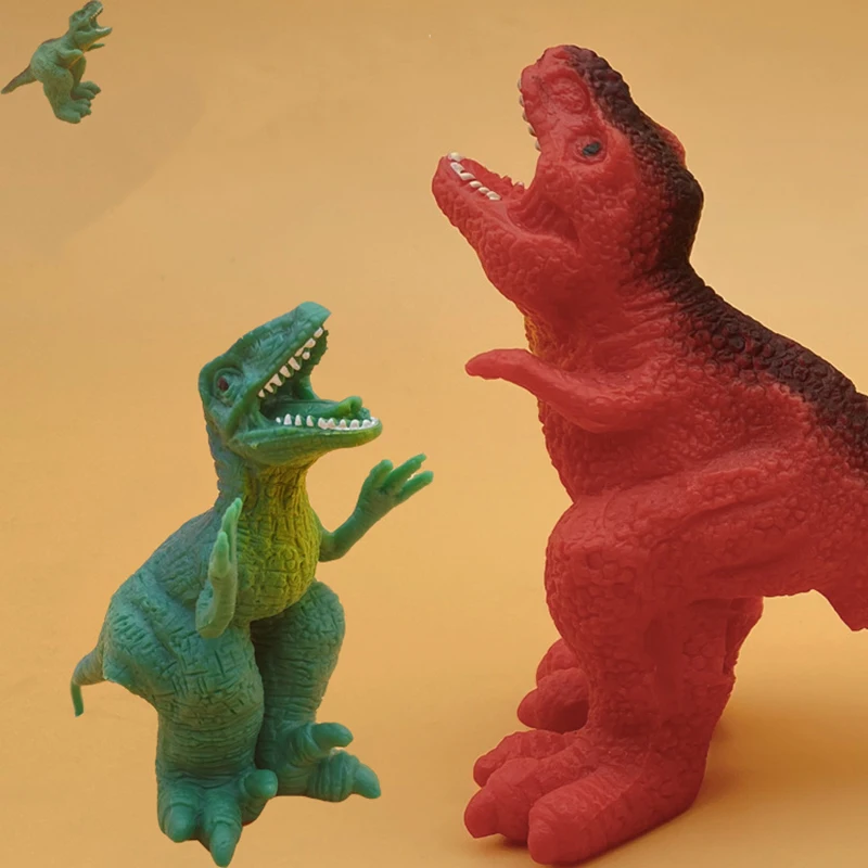 子供のための恐竜の指の人形,創造的なシミュレーション,柔らかいゴム,ストレス解消,面白いティラノサウルスレックス,指のおもちゃ,ギフト,5個