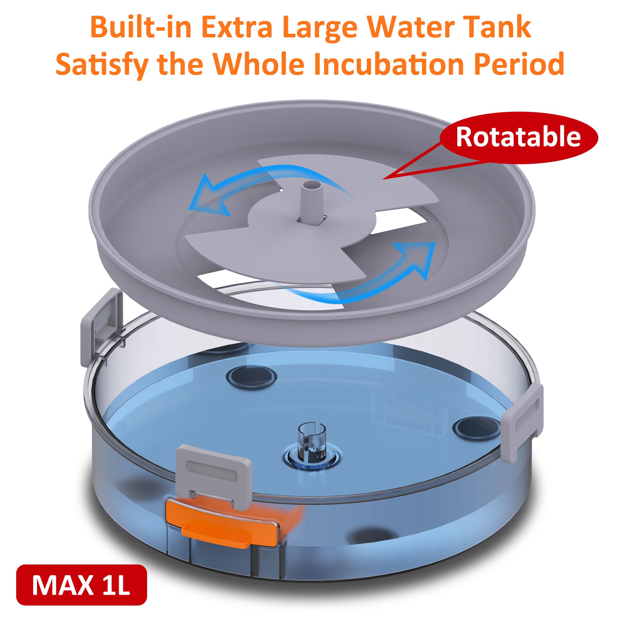 Incubadoras para incubação de ovos, incubadora de 12 galinhas com giro automático de ovos e controle de umidade, para codorna, galinhas, pato