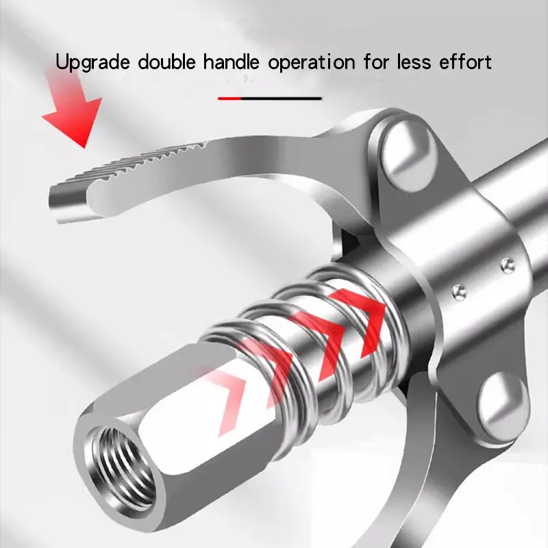 Double Handle ปืนจาระบี Coupler 10000PSI MAXI NPTI/8 ปั๊มน้ํามัน Quick Release หัวฉีดจาระบีหัวฉีดน้ํามันหล่อลื่นปืนจาระบี