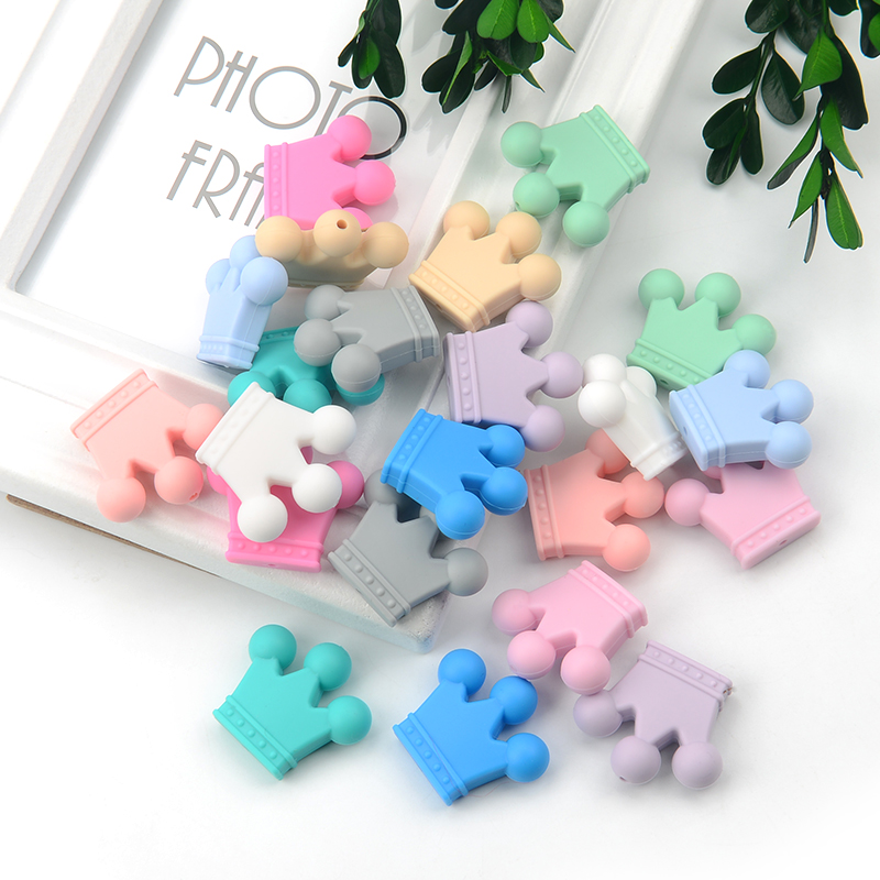 LOFCA 10 Cái/lốc Silicone Thái Hạt Không Chứa BPA Silicon Mọc Răng Hạt Bé Nhai Mọc Răng Vòng Cổ Tự Làm Núm Vú Giả Kẹp Phụ Kiện