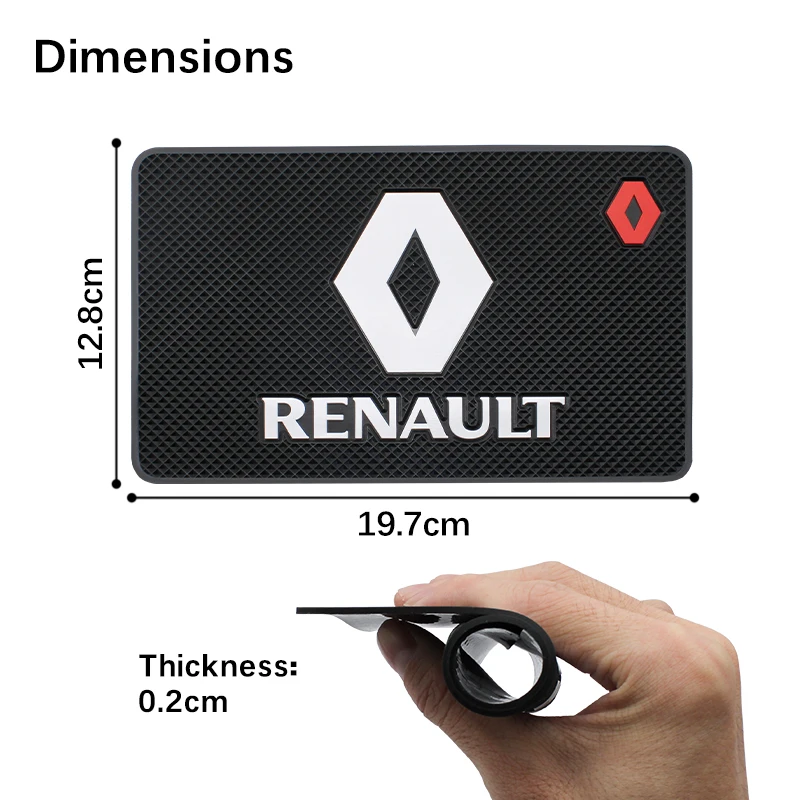 PVC Car Anti Slip Mat Phone Holder Auto Interior Dashboard Non-Slip Mat Pads For Renault Duster Captur Megane 3 2 Clio 4 Logan